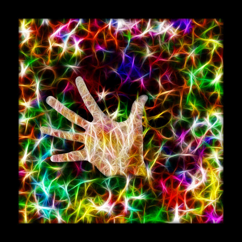 抽象多色分形背景