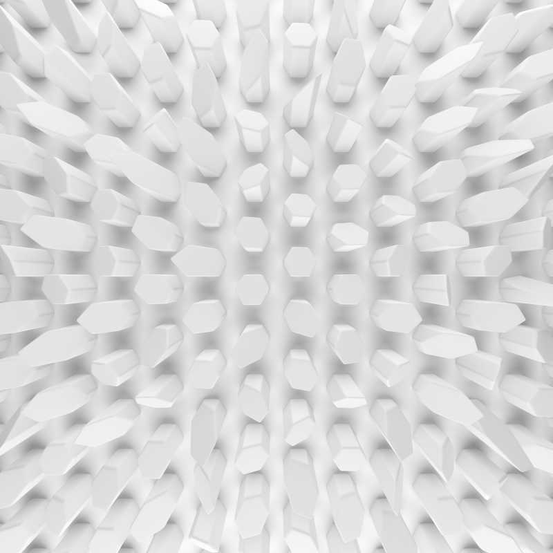 三维绘制白色柱体模型