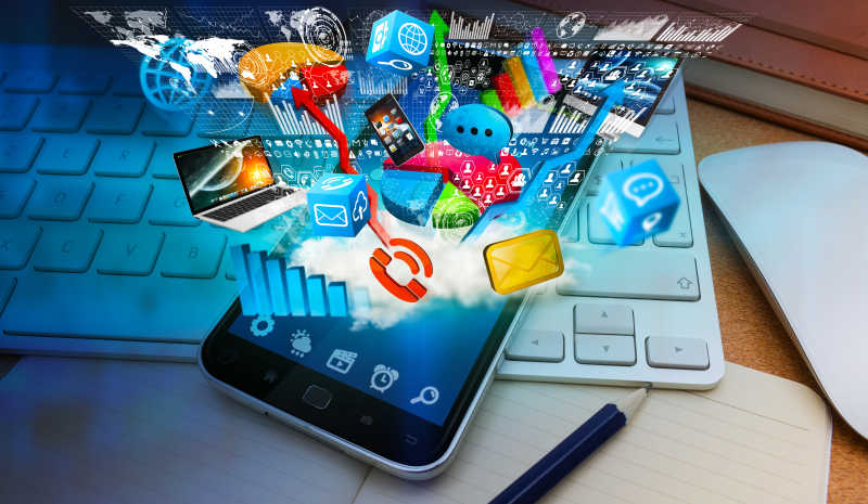 手机上各种应用程序丰富多彩