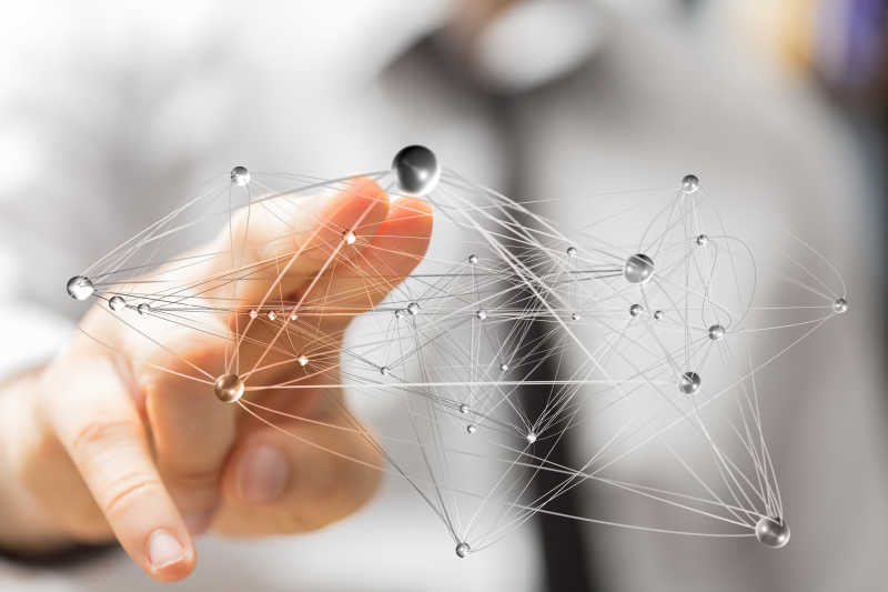 触碰空气中虚拟的晶格网络