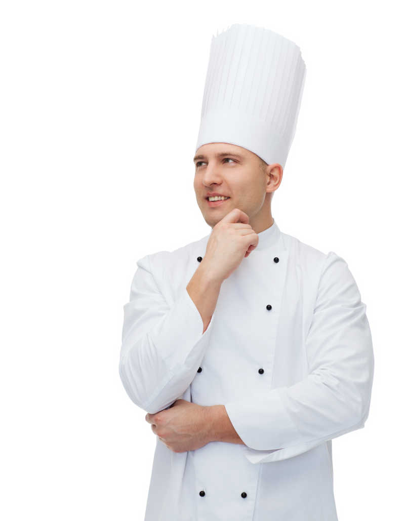 产生灵感的男厨师