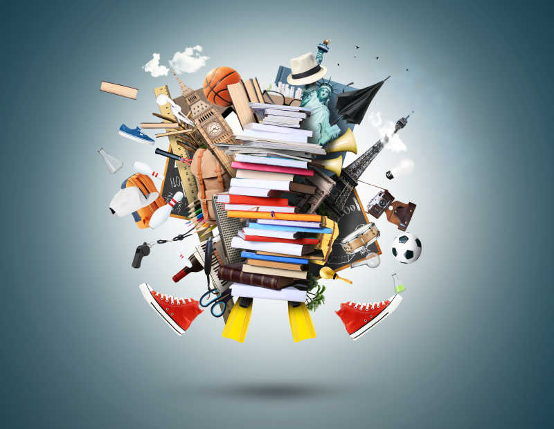 一堆书刊和其他东西