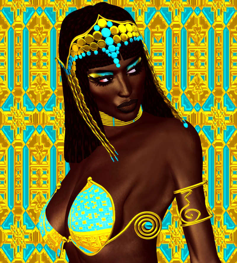 皮肤黝黑的埃及美女