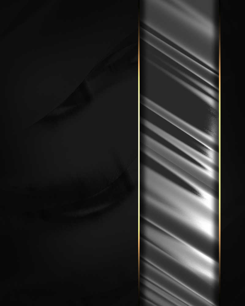 黑丝金属与黄金装饰边幅