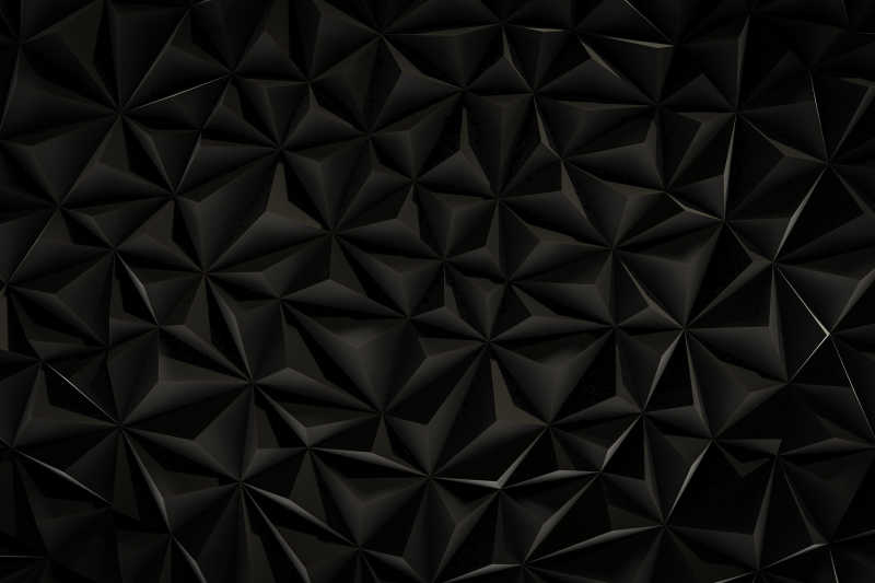 黑色的三角立体抽象纹理背景