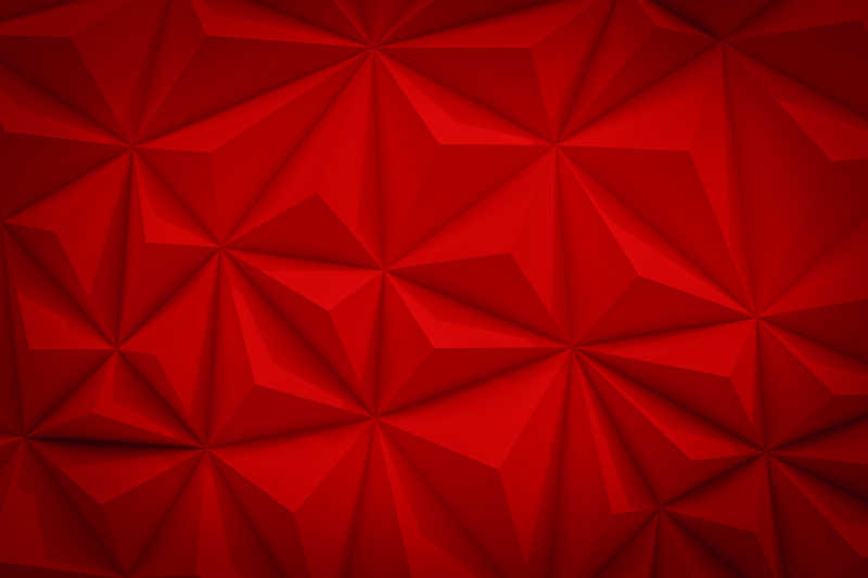 红色的多边形抽象纹理背景