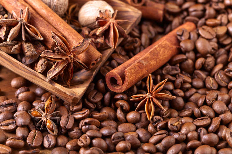 烘焙咖啡豆配香料