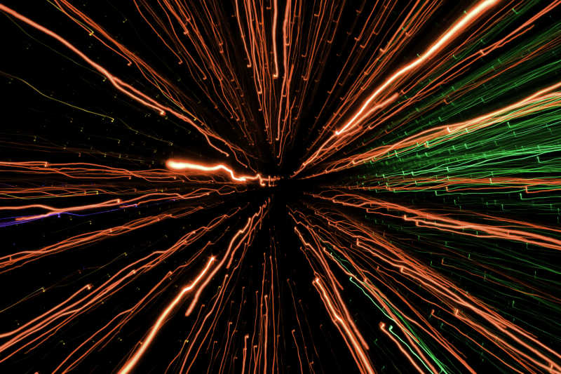 光彩绚丽的彩色激光