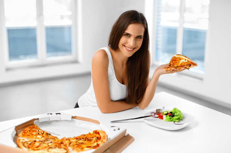 意大利的菜与披萨