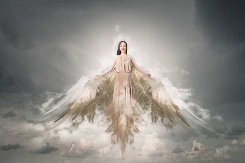 天使美女图片 天空中展开翅膀的天使美女素材 高清图片 摄影照片 寻图免费打包下载