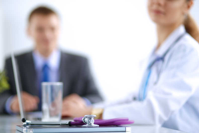 医疗会议模糊背景