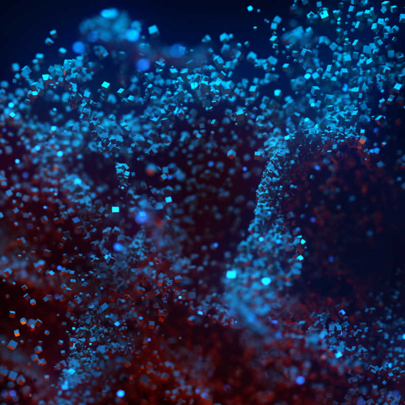 彩色立方体粒子背景提取