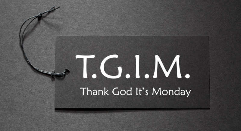 黑标签上的TGIM文本