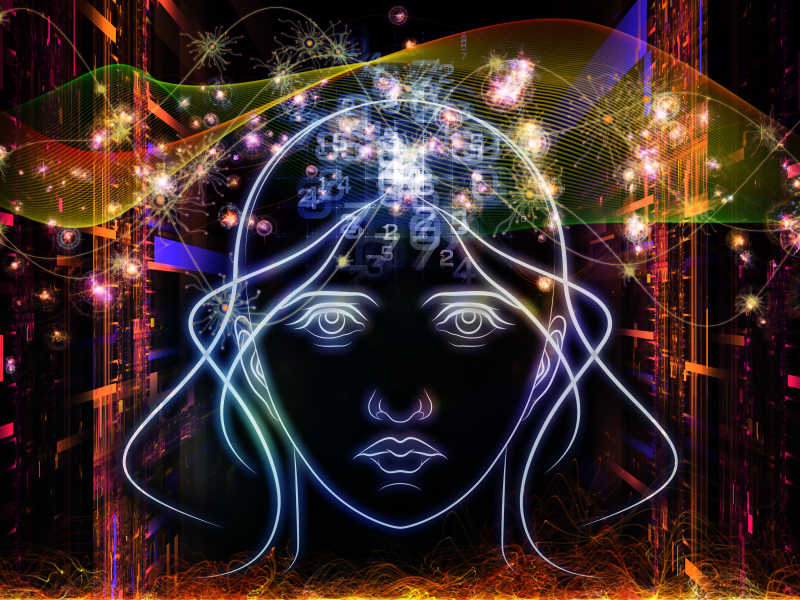 女性思维意识的概念画