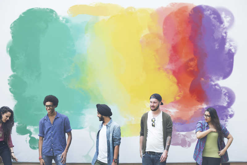 绘画色彩艺术蜡笔创意概念