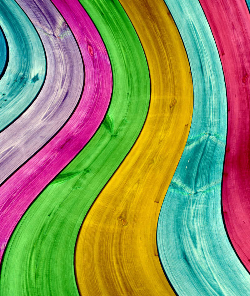 弯曲的彩色背景