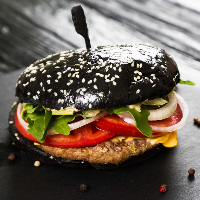 好吃的黑汉堡