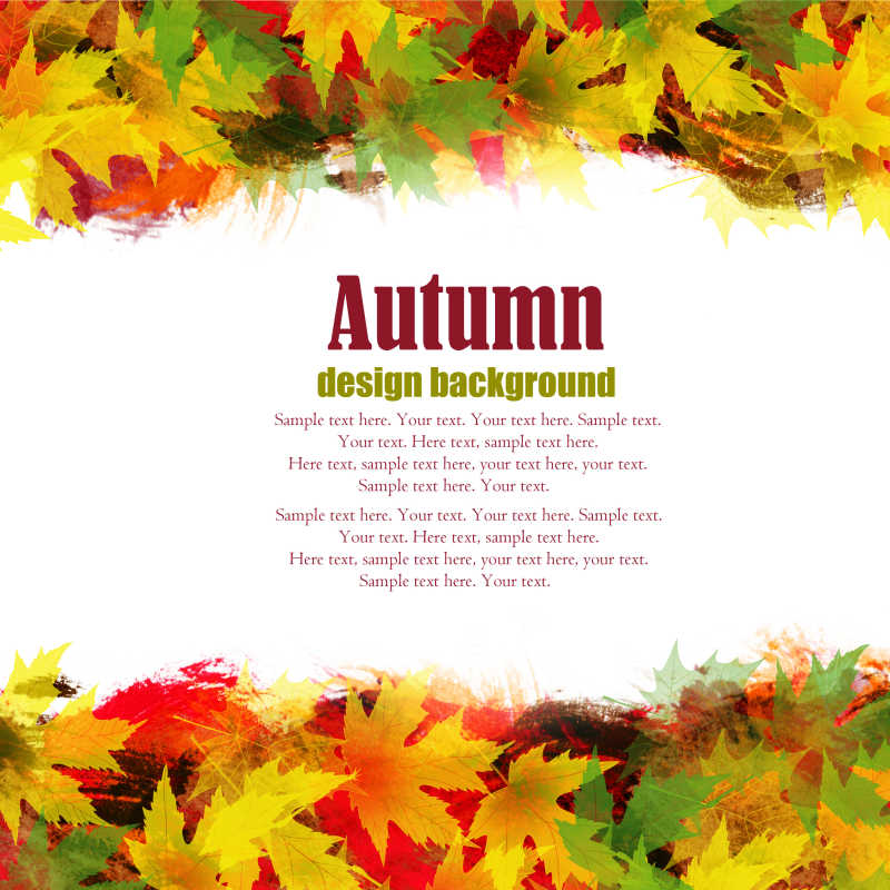 美丽的枫叶设计背景概念图