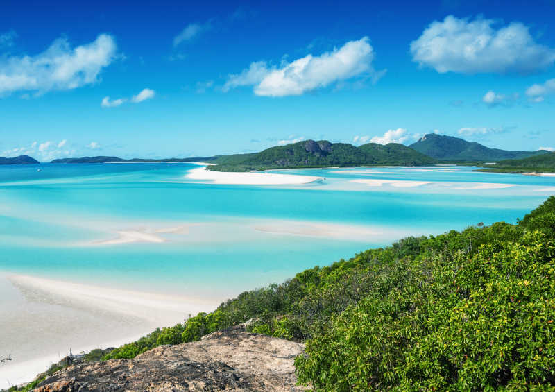 澳大利亚圣灵群岛的怀特黑文海滩