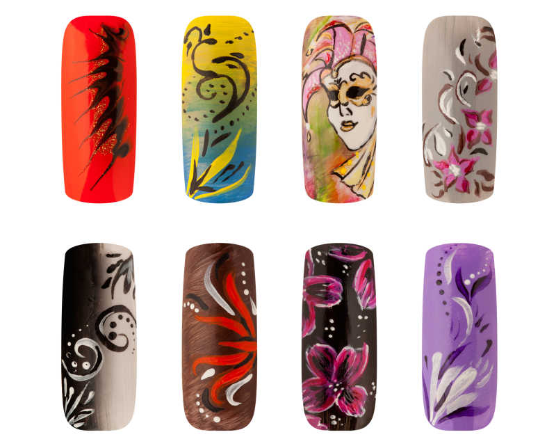 漂亮的艺术美甲设计