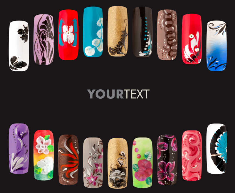 手工指甲甲片艺术设计