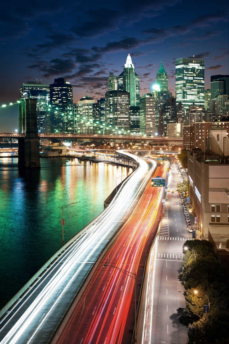 曼哈顿夜景图片 繁华的曼哈顿夜景素材 高清图片 摄影照片 寻图免费打包下载