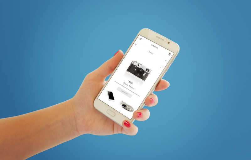 点开购物页面的手机