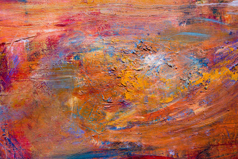 亮丽色彩的油画