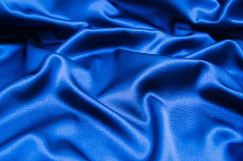蓝色的背景布料