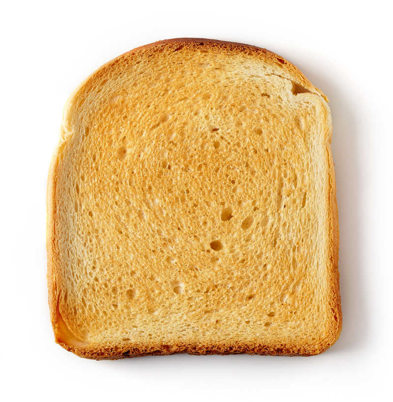 烤面包图片 白色背景上的一片烤面包素材 高清图片 摄影照片 寻图免费打包下载