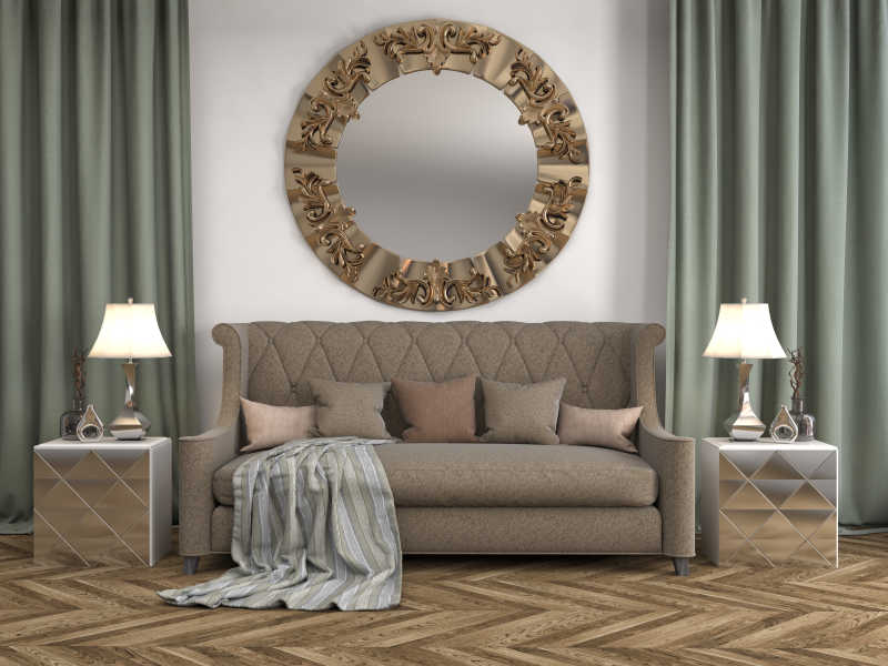 美式乡村风格的室内客厅设计