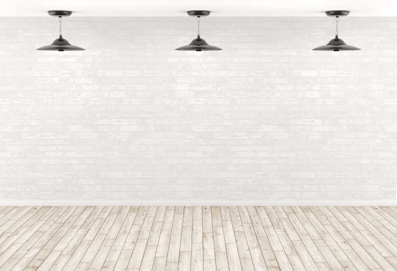 简约的砖墙背景的展区设计