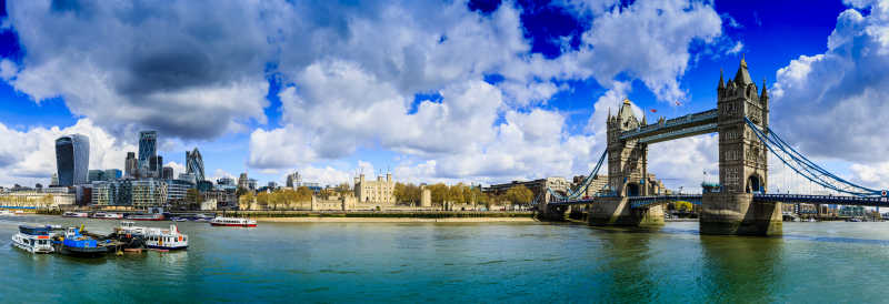 漂亮的伦敦塔桥全景