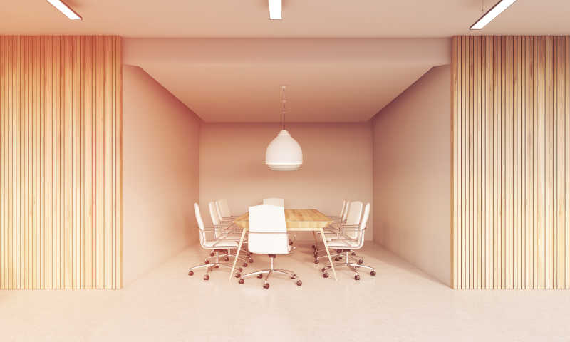 会议室的木板墙