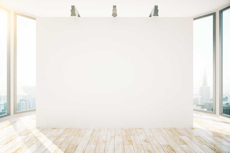 大厅里的空白广告牌