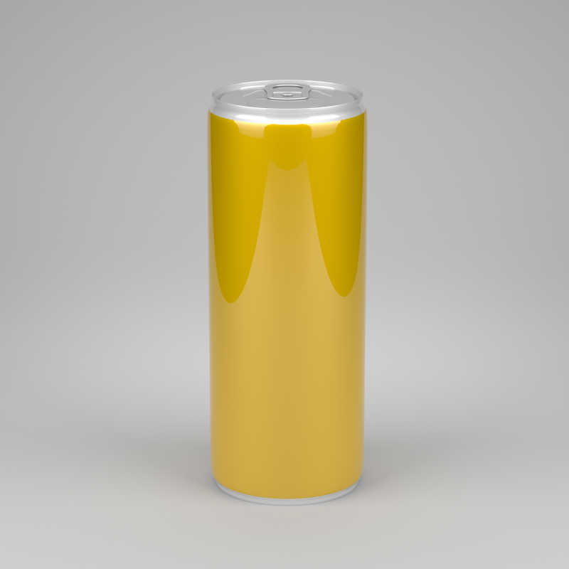 黄色的苏打水罐
