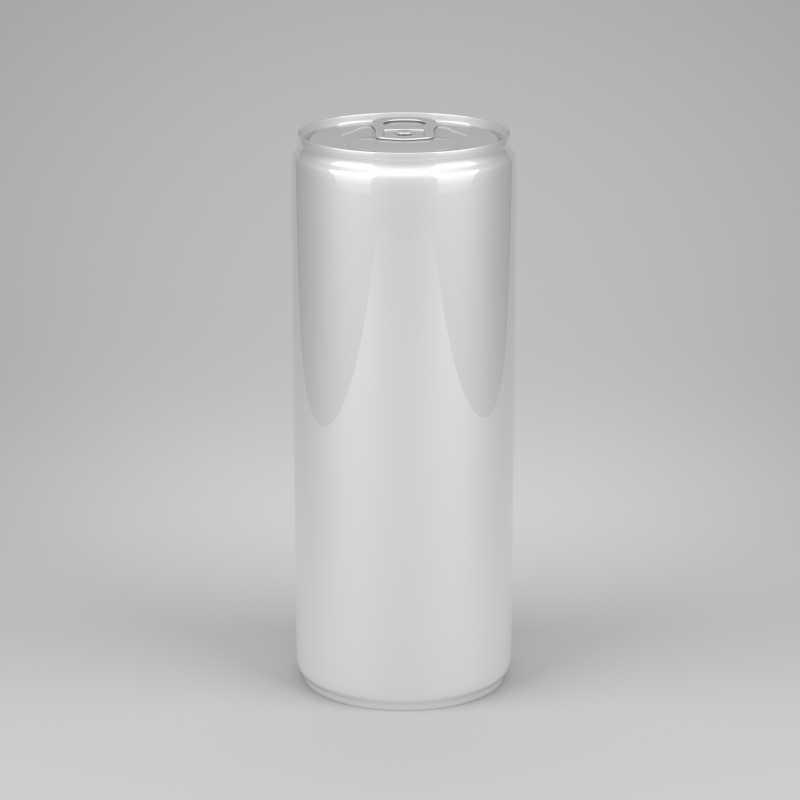 桌子上的白色汽水罐