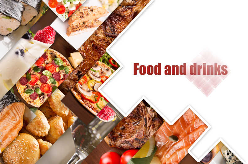 健康营养的食物拼接