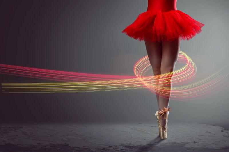 女芭蕾舞演员的下半身