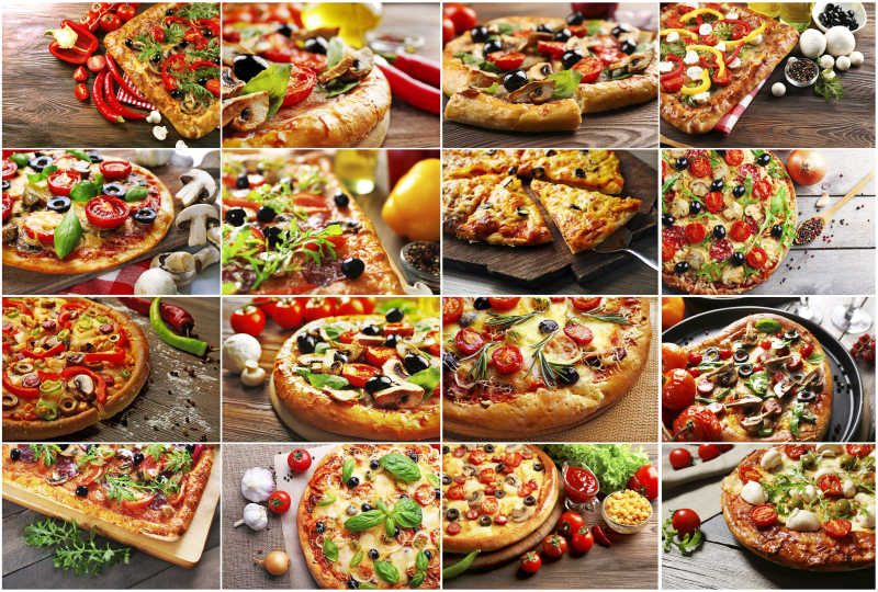 刚制作好的披萨饼