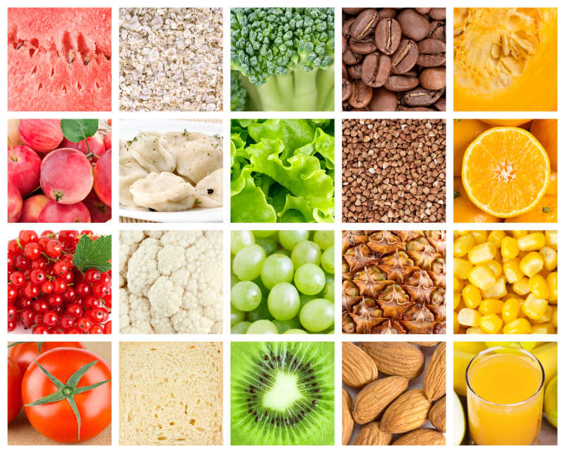 水果与蔬菜的拼图