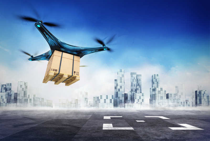 货物投递的无人机