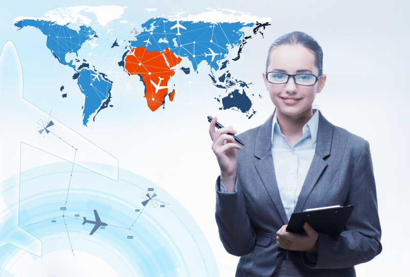 世界交通理念中的女商人