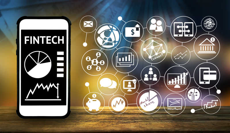 手机端的数字金融交易概念图