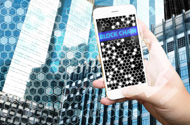 智能机上的block chain字符