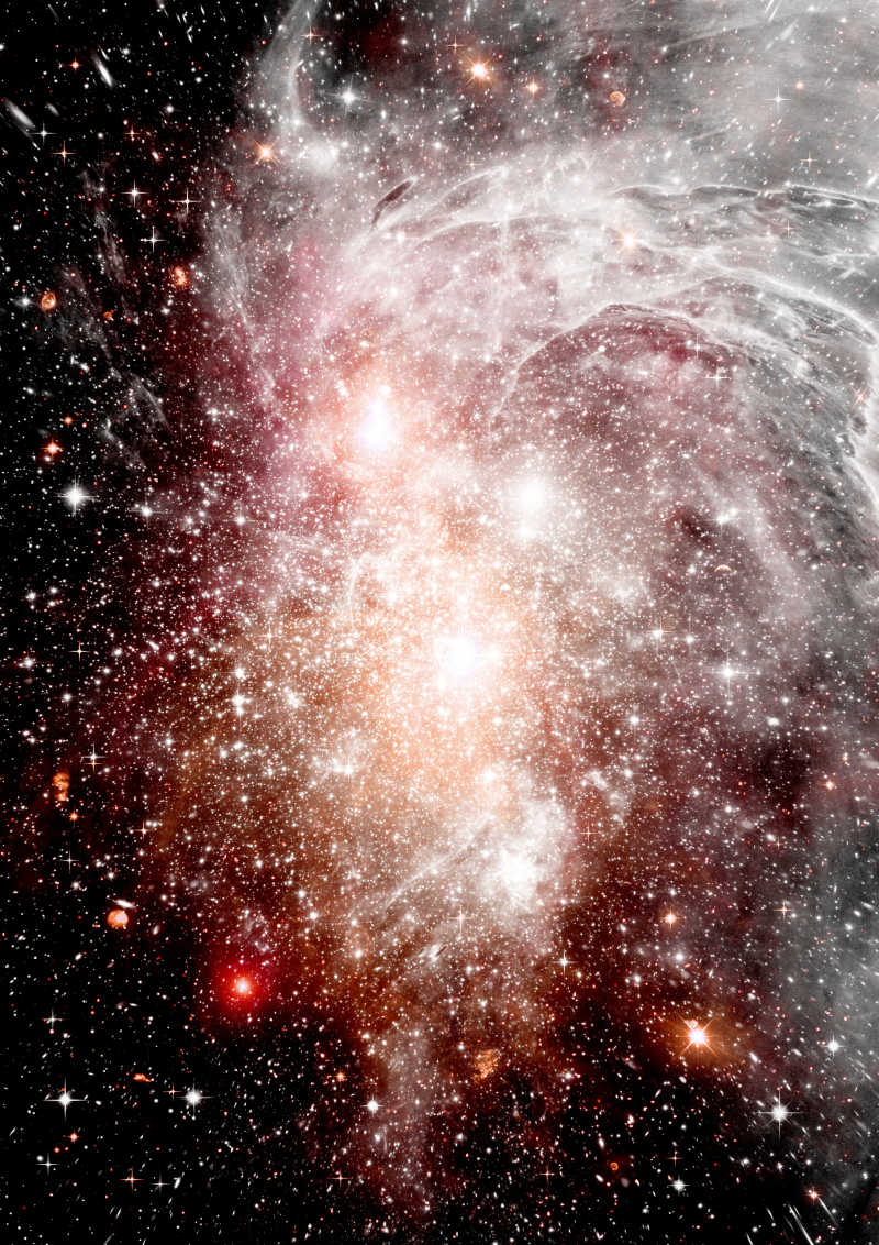 图片 背景图案 红色星云和白色星系的宇宙背景系列 一 炫彩星空背景