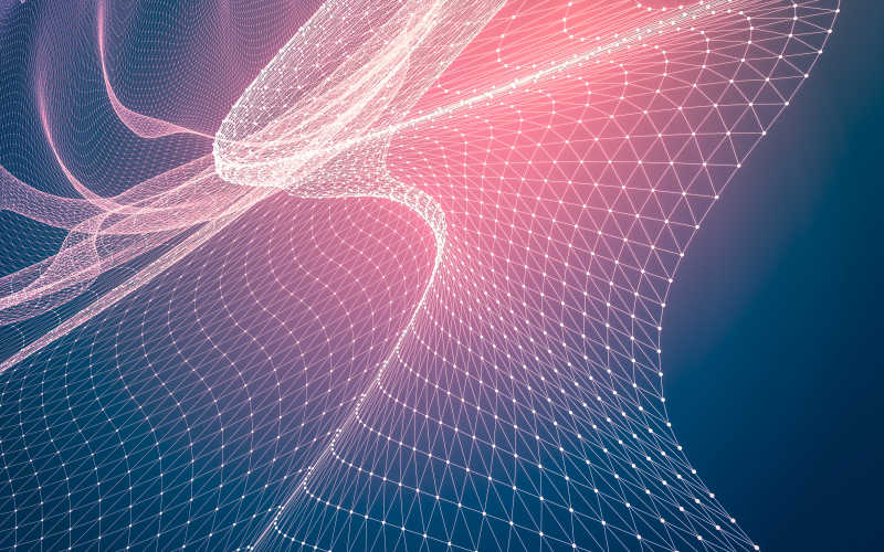 抽象多边形空间网状背景