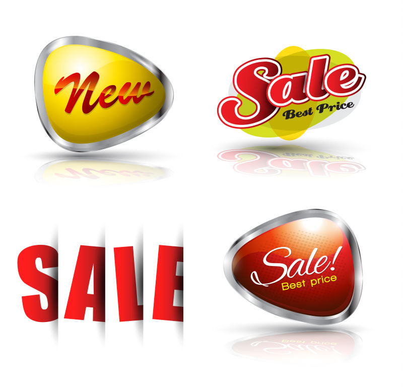 创意矢量优惠券立体风格模板