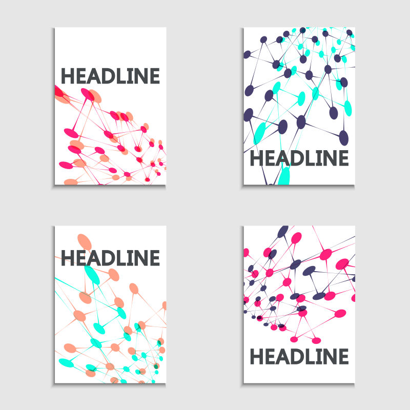 矢量现代科技概念的宣传海报模板