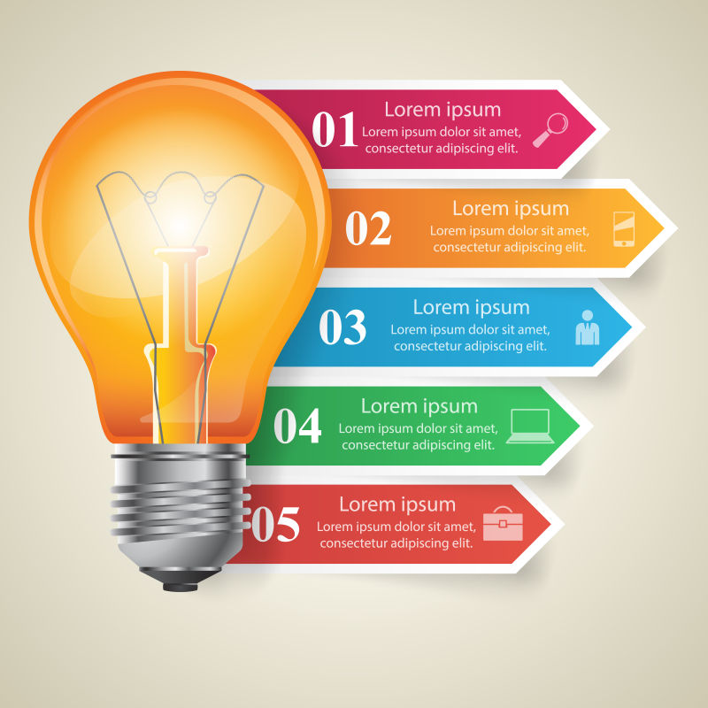 创意的商业信息图表矢量设计模板